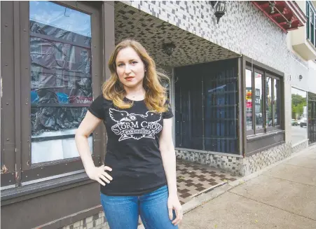  ?? FRaNCIS GEORGIAN ?? Jessica Langer is heartbroke­n over the closure of the Storm Crow Tavern, a popular watering hole for so-called “nerds” for several years. Langer says having to close the patio due to COVID-19 was the final straw for a pub that served as a gathering place for a close-knit community.