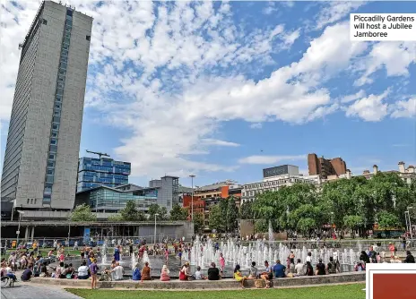  ?? ?? Piccadilly Gardens will host a Jubilee Jamboree
