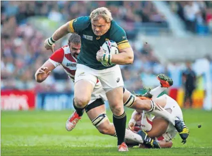  ??  ?? Leading from the front: New Bok captain Adriaan Strauss.