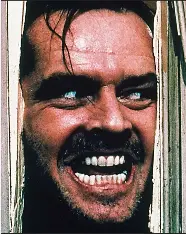  ?? ?? BREAKING POINT: Hollywood star Jack Nicholson as Jack Torrance in The Shining