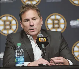  ?? STAFF FILE PHOTO BY ANGELA ROWLINGS ?? BENCHMARK SEASON: Bruce Cassidy is a finalist for the Jack Adams Award as the NHL’s top coach after leading the Bruins to the second round in his first full season.