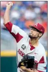  ?? NWA Democrat-Gazette/BEN GOFF ?? Junior right-hander Isaiah Campbell is set to start for Arkansas on Friday in the season-opener against Eastern Illinois.