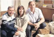  ??  ?? Prolific: Penelope Wilton in the Eighties sitcom Ever Decreasing Circles, with Richard Briers and Peter Egan, and as Isobel Crawley (later Baroness Merton) in Downton Abbey, bottom left