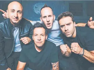  ?? ANNEXE ?? The popularity of a Tiktok challenge featuring the band’s hit I’m Just a Kid “probably reminded people of Simple Plan,” says guitarist Jeff Stinco, left, with singer Pierre Bouvier, drummer Chuck Comeau and guitarist Sébastien Lefebvre.