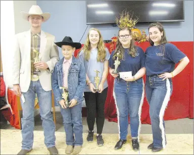  ?? COURTESY PHOTOS ?? Winners in the Arkansas Apple Festival Youth Talent Show, held Oct. 5, were Lane Bunnell (left), winner 13-17 division; Jackson Roy, first runner-up 8-12 division; Elise Pinkerton, winner 8-12 division; Kaylee Cooper; first runner-up 13-17 division; Kaitlyn Hutchinson, first runner-up 13-17 division.