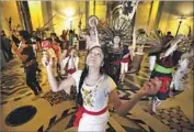  ?? Al Seib Los Angeles Times ?? GRISELDA HERRERA and other dancers celebrate Native American Heritage Month in November.