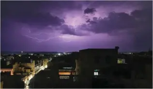 ??  ?? LIGHTNING STRIKES: Lightning struck parts of Uttar Pradesh, Rajasthan and Madhya Pradesh.