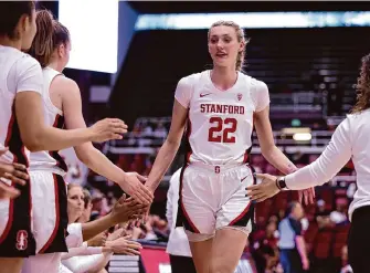  ?? Scott Strazzante/The Chronicle ?? Many analysts project Stanford’s Cameron Brink will be picked second in the WNBA draft. Brink averaged 17.8 points and 11.9 rebounds and led the nation with 3.7 blocks per game.