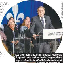  ??  ?? Les premiers pas annoncés par François Legault pour redonner de l’argent dans le portefeuil­le des Québécois soulèvent certaines questions...