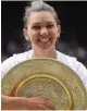  ??  ?? Simona Halep sacrée à Wimbledon.