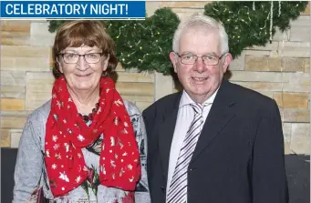  ??  ?? Brian and Geraldine McHugh pictured at the dinner dance in The Sligo Park Hotel to commemorat­e the successful Coolera/Strandhill huring team of last year.