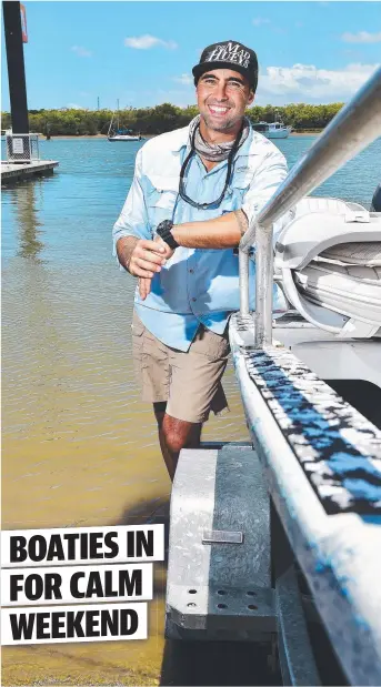  ?? SMOOTH SAILING: Burdell’s Paul Clothier at Townsville Recreation­al Boating Park. Picture: SHAE BEPLATE ??