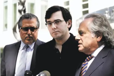  ?? Peter Foley / Bloomberg ?? Clockwise from above: Martin Shkreli (center), Travis Kalanick and Parker Conrad all have been dynamic leaders but have run into trouble over their ethical conduct.