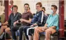  ?? ?? From left: Rupert Goold, James Graham, Elton John, Jake Shears watch the rehearsals. Photograph: Marc Brenner