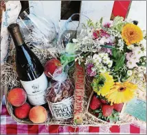  ??  ?? Lucy’s Market customized gift baskets, prices vary: Design your own special gift at Lucy’s Market. The year-round farmers market features local produce and prepared foods, as well as wines, flowers, gift items and more. Customize gifts baskets with...