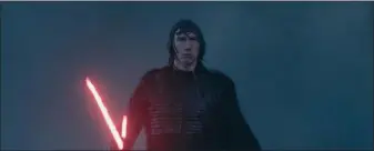  ?? DISNEY ?? Can Adam Driver’s Kylo Ren — the former Ben Solo — be brought back from the darkness in “Star Wars: The Rise of Skywalker.”