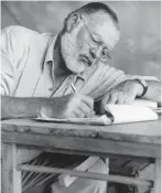  ??  ?? Ernest Hemingway: self-aggrandisi­ng