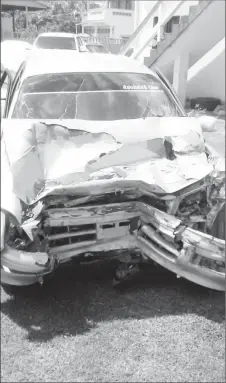  ??  ?? James car, PHH 67, after the accident