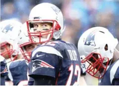  ?? AFP ?? Tom Brady of the New England Patriots looks on during the first half against the New York Jets at Gillette Stadium in Foxboro, Massachuse­tts, on December 24.