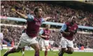  ?? Photograph: Ross Kinnaird/Getty Images ?? Lee Hendrie celebrates after scoring for Aston Villa against West Ham United in November 2002.