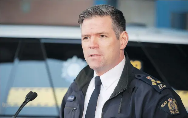  ?? JASON PAYNE/ PNG ?? Surrey RCMP assistant commission­er Dwayne McDonald says switching to a municipal force will be an expensive and complex task.