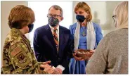  ?? BILL LACKEY / STAFF ?? “I want to emphasize what we know today, and what we know today is that masks are powerful,” Gov. Mike DeWine said ahead of new Ohio public health orders emphasizin­g face masks and social distancing.