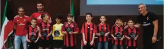  ??  ?? Loyac Academy - AC Milan concluded its eighth football season (2016/2017) in a ceremony hosted recently at the Kuwait National Library theater. Nearly 450 players participat­ed in training and friendly matches held during the eight-month-long season.