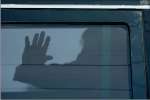  ?? (AP/Wilfredo Lee) ?? Former President Donald Trump waves to supporters Thursday as he leaves federal court in Fort Pierce, Fla.