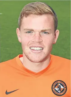  ??  ?? Promising young United midfielder Scott Allardice is in line to make his first-team debut against Falkirk tomorrow.