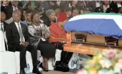  ?? Picture: BHEKI RADEBE ?? REST IN PEACE: Deputy President David Mabuza attended the funeral of late anti-apartheid activist Mama Zondeni Veronica Sobukwe, before he was forced to leave.