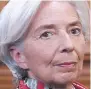  ??  ?? Christine Lagarde