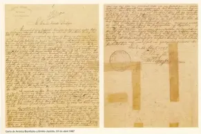  ??  ?? A LETTER written by Andres Bonifacio to Emilio Jacinto dated April 24, 1897 (R) went for P4.8 million.