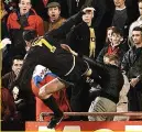  ?? ?? GIANT LEAP Cantona’s infamous kick