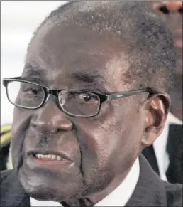  ??  ?? Zimbabwe’s President Robert Mugabe at the 34th SADC summit in Victoria Falls last week. He has been leading a move to limit the powers of the SADC Tribunal.