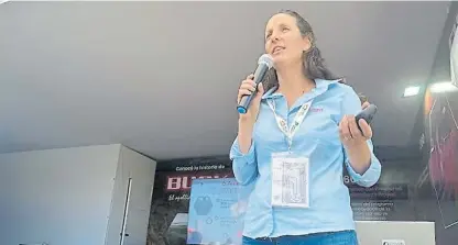  ?? ?? Didáctica.Diana Martino, Ingeniera Agrónoma y Doctora en mejoramien­to genético, en Expoagro.