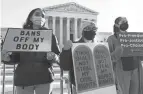  ?? JACQUELYN MARTIN/AP FILE ?? Faith groups with progressiv­e views on abortion rights say access is at a precarious point as the conservati­ve-majority U.S. Supreme Court considers challenges to two state laws.