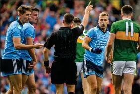  ??  ?? DECISION TIME: David Gough sends off Jonny Cooper in the All-Ireland final