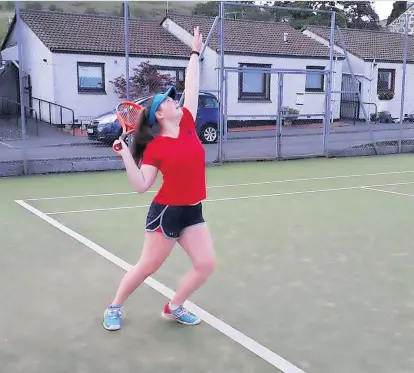  ?? ?? Winner Emma Howat won the young Person of the Year at the Tennisscot­land Awards