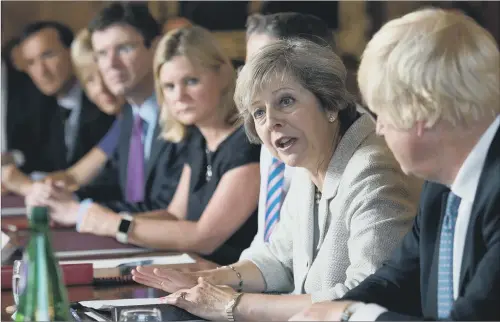  ?? PICTURE: PA WIRE ?? EXIT STRATEGY: Theresa May holds a Cabinet meeting at Chequers in Buckingham­shire to discuss department-by-department Brexit action plans