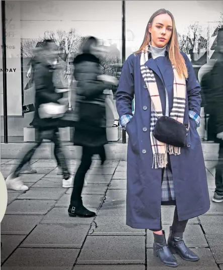  ??  ?? Ashleigh Hanlon, on Edinburgh’s Princes Street, is no longer tempted by buy now, pay later deals