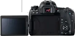  ??  ?? The EOS 77D has an additional control dial around the navigation buttons on the rear, a bonus for more experience­d users