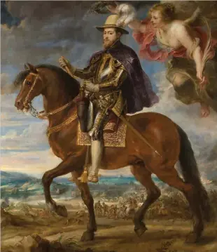  ??  ?? Este impresiona­nte retrato ecuestre de Felipe II, obra de Pedro Pablo Rubens, puede verse en el Museo del Prado.