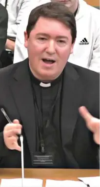  ?? ?? Requests: Rev Firth speaking to MPs yesterday