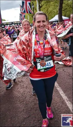  ?? ?? Antonia Roskill after completing the London Marathon