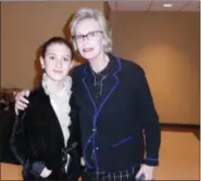  ?? SUBMITTED PHOTO ?? Kid Reviewer Rodeo Marie Hanson, 12, Fleetwood, interviewe­d TV and movie star Jane Lynch prior to her recent performanc­e at Kutztown University.