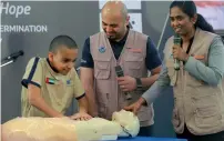  ?? Supplied photo ?? People of determinat­ion offered training in cardiopulm­onary resuscitat­ion during an event in Dubai. —