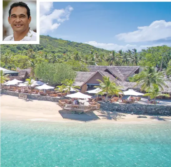  ??  ?? Castaway Island Resort has reduced accommodat­ion rates from $1300 to $300 a night. Inset: Castaway Island Resort general manager Steven Andrews.