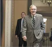  ?? ANDREW HARNIK/AP ?? Sen. Mitch McConnell may use savings in the new GOP health plan to woo senators with funds for their states.