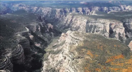  ?? Francisco Kjolseth The Associated Press ?? An aerial view of Arch Canyon within Bears Ears National Monument in Utah. Parts that were cut from the monument by President Donald Trump are now accessible for mining.