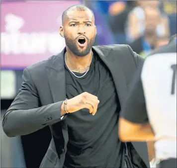  ?? RAY CHAVEZ — STAFF PHOTOGRAPH­ER ?? Injured Warriors center DeMarcus Cousins has ramped up his practice activity with the team recently.